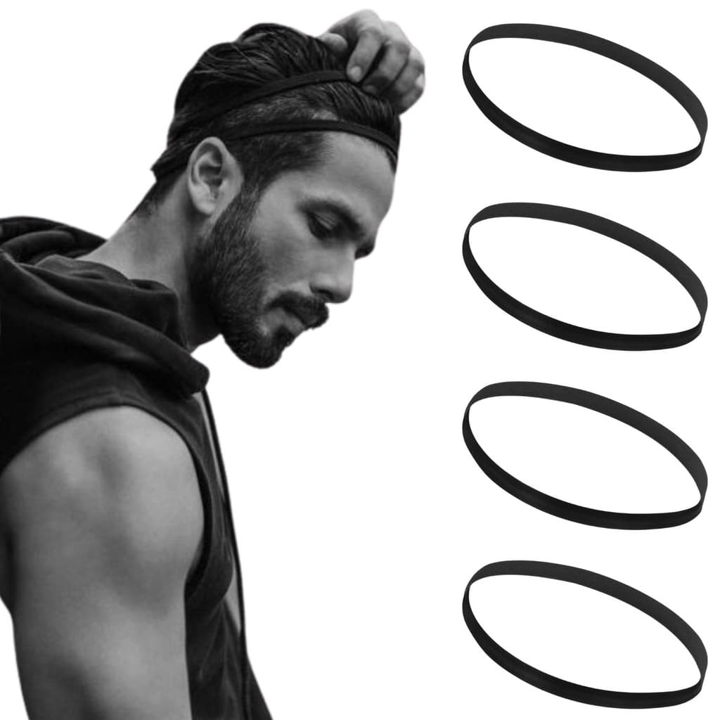 Kit 4 Elástico Tiara Para Cabelo Unissex Prendedor Exclusivo ciclista crosfit academia ginastica