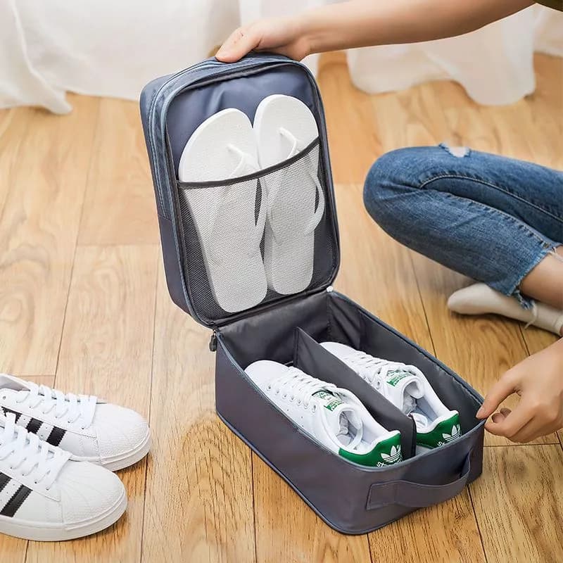 Organizador De Viagem Para Calçados Com Alça De Mão Multifuncional